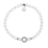 HELP Collection: White Crystal with Nana CZ Bead Charity Bracelet