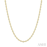 Diamond Bezel Link Necklace, 18"