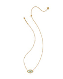 Dolly Parton x Kendra Scott Elisa Butterfly Vintage Gold Short Pendant Necklace in Sea Green Chrysocolla