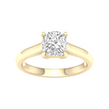 2ct Cushion Cut Lab Grown Diamond Solitaire Engagement Ring