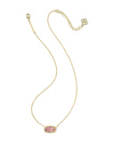 Kendra Scott Elisa Gold Pendant Necklace in Light Mauve Illusion