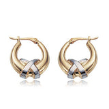 Small Two Tone Hoop Earrings