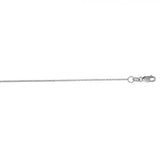 White Gold 1mm Rolo Chain, 18"