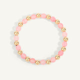 Dee Berkley Rose Quartz & 14kt Gold Filled Harmony Gemstone Bead Bracelet - 6MM