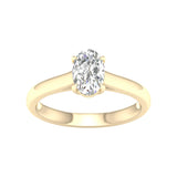 1ct Oval Lab Grown Diamond Solitaire Engagement Ring