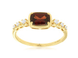 Garnet & Diamond Ring