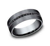 THE EDISON - Tantalum Black Diamond Men's Wedding Band