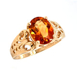 Orange Citrine Ring