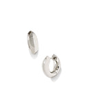 Kendra Scott Mikki Metal Huggies in Rhodium