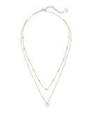 Kendra Scott Ari Heart Multi Strand Necklace in Silver