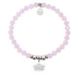 HELP Collection: Lotus Charm with Pink Crystal Charity Bracelet