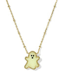 Kendra Scott Ghost Gold Short Pendant Necklace (Glow in the Dark)