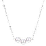 6-6.5mm Akoya Pearl-by-Pearl 3-Pearl Starter Necklace, 15