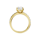 2ct Oval Lab Grown Diamond Tulip Head Ring