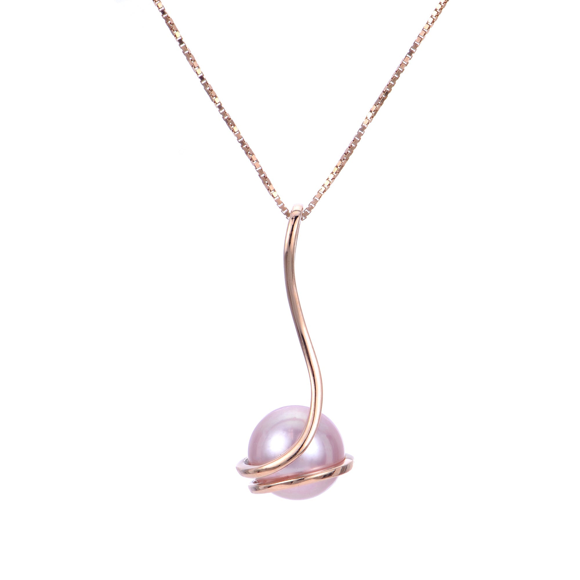 Rose Gold Freshwater Pearl Pendant