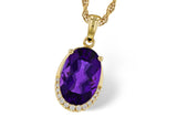 Amethyst & Diamond Pendant