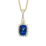 Sapphire Halo Pendant
