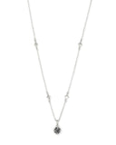 Kendra Scott Nola Silver Pendant Necklace in Platinum Drusy