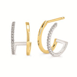Diamond Separated Hoop Earrings