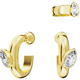 Swarovski Dextera Hoop Earrings With Ear Cuff, Set, Gold