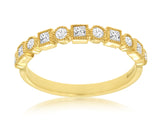 Multi-Shape Diamond Milgrain Band