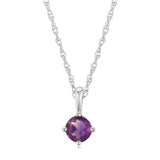 4mm Amethyst Birthstone Pendant