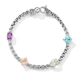JAI Box Chain Bracelet in ICE, 7.5"