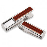 M-Clip Rhodium Cocobolo Wood Money Clip