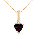 Trillion Rhodolite Garnet Pendant