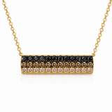 Le Vian® 14K Honey Gold™ 0.79ctw Tricolor Diamond Bar Necklace
