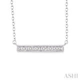 Silver Bar Diamond Pendant
