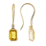Citrine French Wire Dangle Earrings