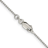 Silver 1.25mm Beaded Chain, 20"