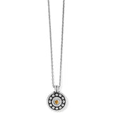 Brighton Pebble Dot Medali Petite Reversible Necklace, Topaz