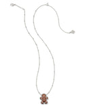 Kendra Scott Reversible Gingerbread Silver Short Pendant Necklace
