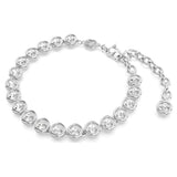 Swarovski Imber Tennis bracelet Round cut, White, Rhodium plated