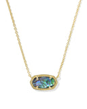 Kendra Scott Elisa Gold Short Pendant Necklace in Abalone Shell