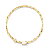 Kendra Scott Emilie Gold Stretch Bracelet in Ivory Mother-of-Pearl