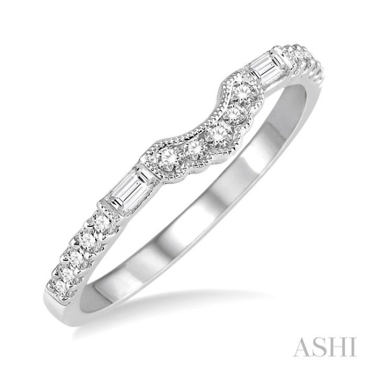 Curved Diamond Wedding Band - 30236CLADFHWG – Coughlin Jewelers
