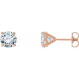14K Rose 1 1/2 CTW Natural Diamond Cocktail-Style Earrings