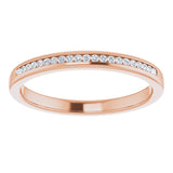 14K Rose 1/6 CTW Natural Diamond Band