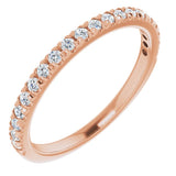 14K Rose 1/4 CTW Natural Diamond Anniversary Ring