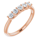 14K Rose 3/8 CTW Natural Diamond Anniversary Band