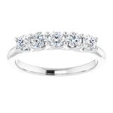 14K White 5/8 CTW Natural Diamond Anniversary Band