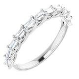 14K White 3/8 CTW Natural Diamond Anniversary Band