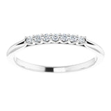 14K White 1/10 CTW Natural Diamond Anniversary Band