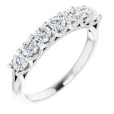 Platinum 5/8 CTW Natural Diamond Anniversary Band