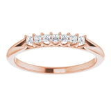 14K Rose 1/6 CTW Natural Diamond Anniversary Band