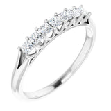 14K White 1/3 CTW Natural Diamond Anniversary Band