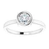 Platinum 5/8 CT Natural Diamond Ring